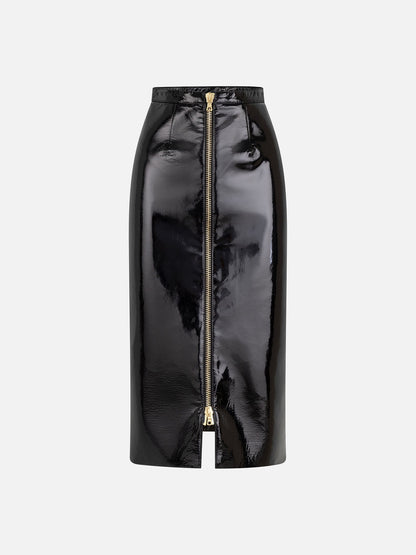 Bick Skirt in Patent Leather Lambskin