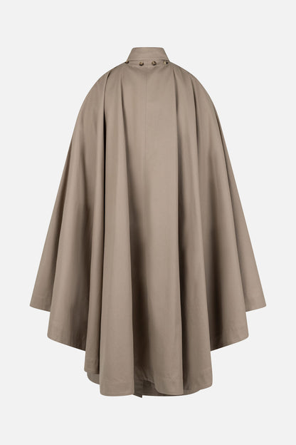 Lydon Trench in Rain Resistant Shaved Cotton and Shepherdess Plaid Cashmere