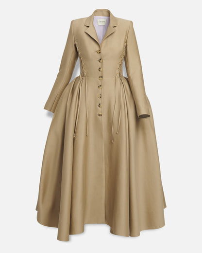 Roque Pannier Coat in Cotton Silk