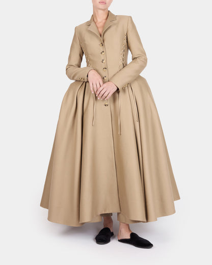 Roque Pannier Coat in Cotton Silk