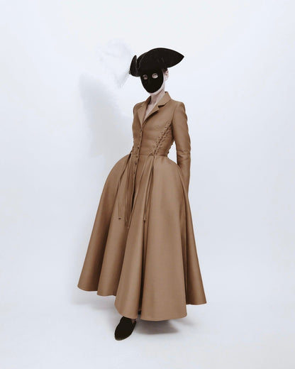 Roque Pannier Coat in Cotton Silk